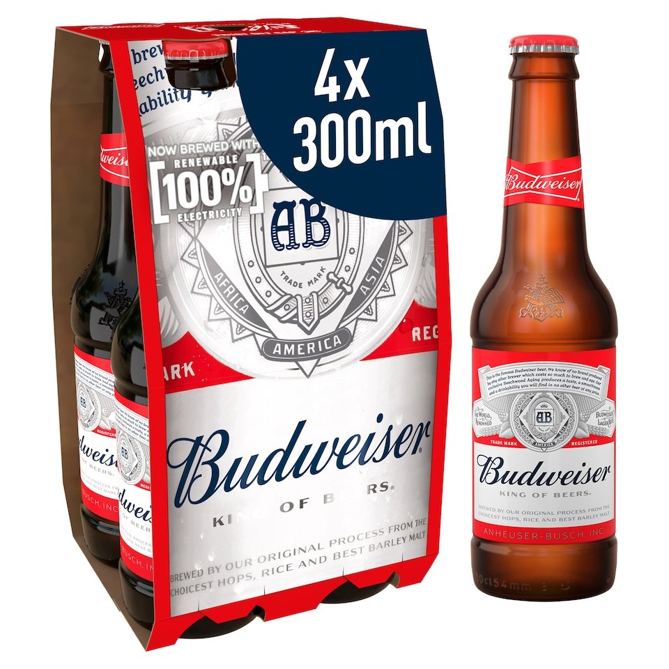 Budweiser 4 x 300ml